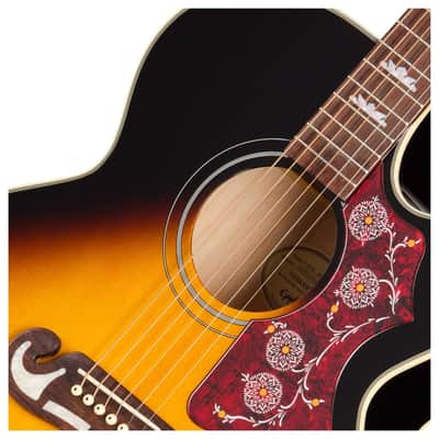 Epiphone J-200 Studio EC Electro Acoustic Guitar; Vintage Sunburst image 3