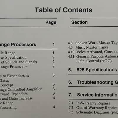 Operating Manual for Symetrix 525 Dual Gated Compressor / Limiter 1989 image 7