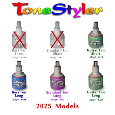 Tone Control - TONESTYLER BASS TEN LONG multi-capacitor selector switch - Stellartone Custom Guitar & Bass Electronics image 3