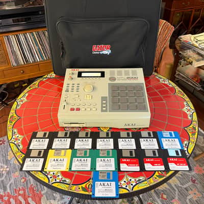 Akai MPC-2000 Sampler With EB16 FX, 8 Outs Board, Large Sample Disk Collection and Travel Case!