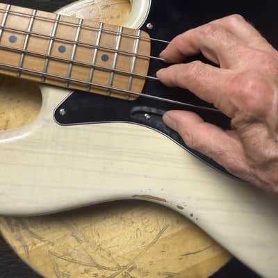Woodcraft electric guitars Thumb rest Jazz Bass - Flame Black wood image 3