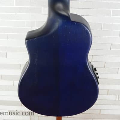 Ibanez AUP10FMNE-TBO Tenor Ukulele - Transparent Blue Sunburst Open Pore image 2