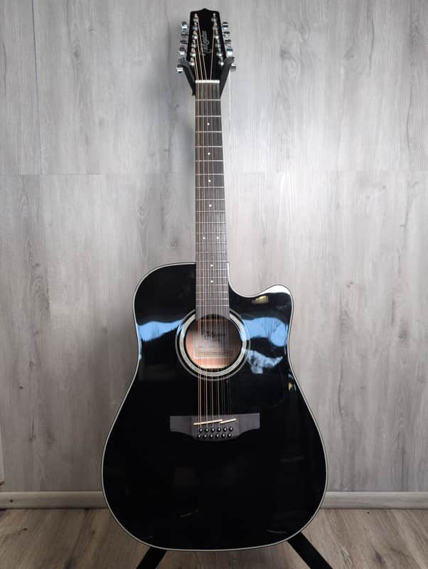 Takamine GD30CE-12 BLK G30 Series 12-String Dreadnought Cutaway Acoustic/Electric Guitar 2010s - Gloss Black
