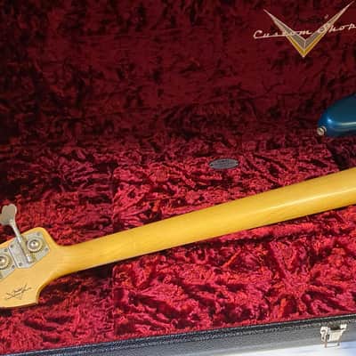 NEW Old Stock! 2022 Fender Custom Shop '60 Jazz Bass Relic - Ocean Turquoise - 9.6 lbs - Authorized Dealer - R121248 image 6