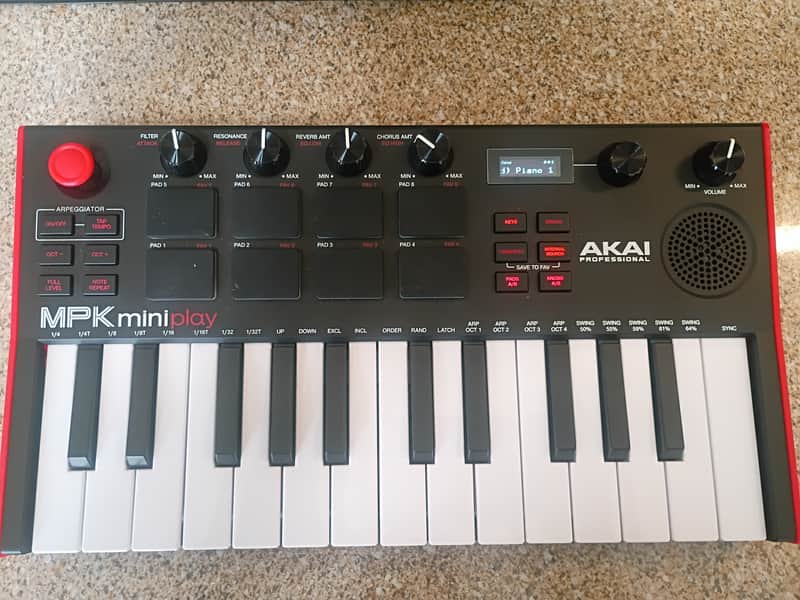 Akai MPK Mini Play MKIII Portable 25-Key MIDI Controller 2022 - Present - Black image 1