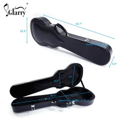 New OEM High Grade Leather Electric Guitar Hard Case Guitar Bag Black 2023 image 2