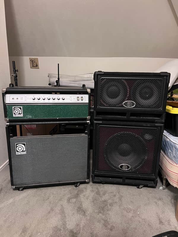 Ampeg V-4/vt-22 100 w amp and BXT cabs image 1