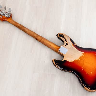 1962 Fender Jazz Bass Vintage Pre-CBS Slab Board, Sunburst w/ Case image 13