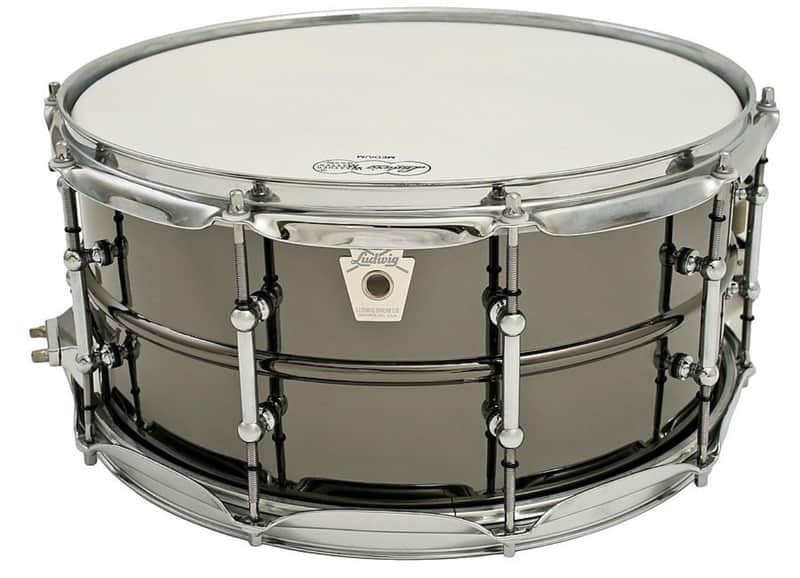 Ludwig LB417T Black Beauty 6.5x14" Brass Snare Drum with Tube Lugs image 3