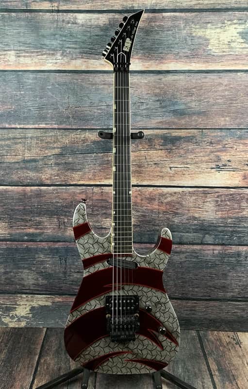 Late 80s ESP Mirage Deluxe 48th Street NY USA Custom Graphic Sinclair Floyd Electric Guitar with ESP Case image 1