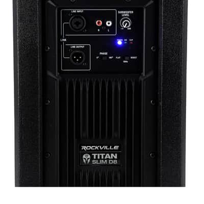 Rockville TITAN ONE PRO Battery Powered 8" DJ/PA Speaker+Dual 8" Subwoofer image 11