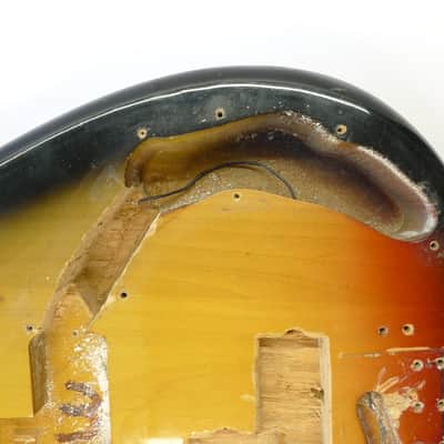 Vintage 1975 Fender P-P Precision Bass Double P-Bass Sunburst 4-Bolt Body mid-1970s image 20
