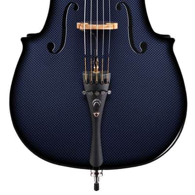 Glasser Carbon Composite Acoustic Electric 5-String Cello Outfit 4/4 Size 2020s Blue image 2