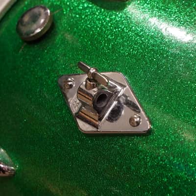 Gretsch 12/14/18/4x14" Round Badge Drum Set - 1950s Green Sparkle image 2