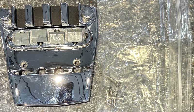 Allparts BB-0316-010 Rickenbacker Bass Bridge and Tailpiece Assembly image 1