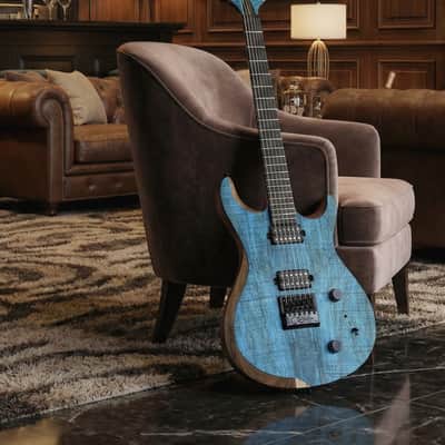 Jericho Guitars Edge 6 NT Evertune Royal Blue Spalted Maple 2026 - Open-Pore image 2