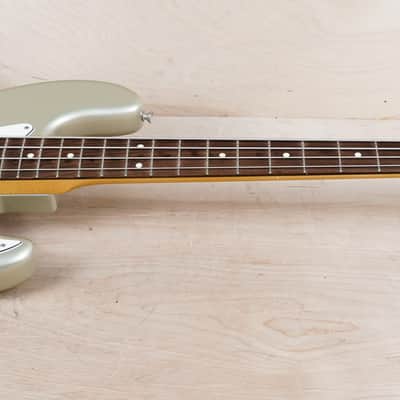 Fender JB-62 Jazz Bass Reissue 2010 Inca Silver Aged Made in Japan MIJ w/ Bag image 2