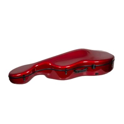 Crossrock Ultra Carbon Fiber Case fits 4/4 Full Size Cello, Super lightweight as 6 lb, with Protective Cover, TSA Lock -Pearlescent Red image 5