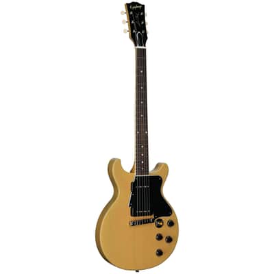 Epiphone Inspired by Gibson Custom 1960 Les Paul Special Double Cut Reissue Electric Guitar (with Case), TV Yellow image 2