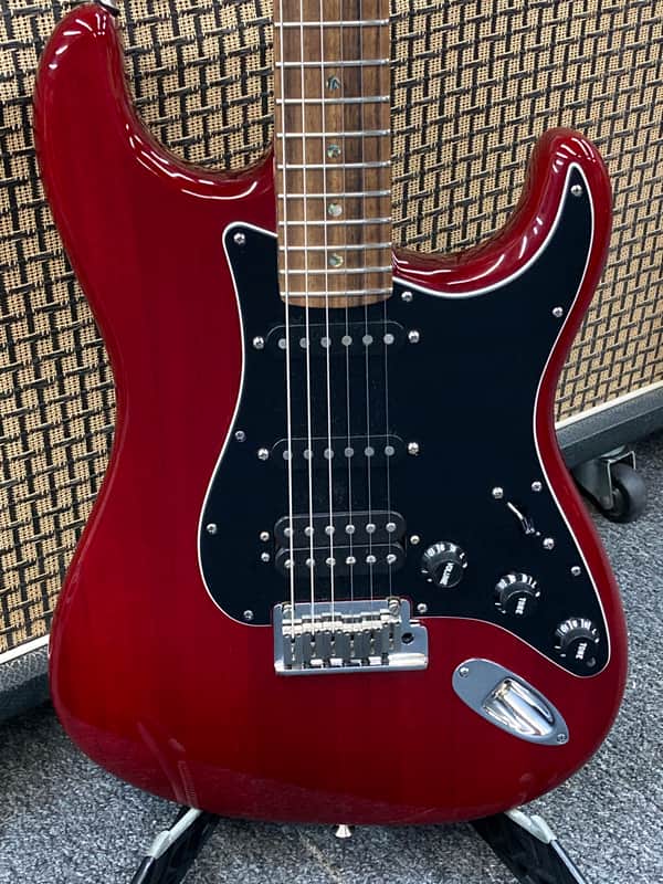 Fender American Select Mahogany Stratocaster HSS with Rosewood Fretboard - 2011 - Crimson Red Transparent image 1