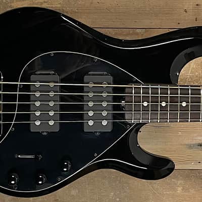 Ernie Ball Music Man StingRay 5 HH with Rosewood Fretboard 1999 - 2018 - Black image 1