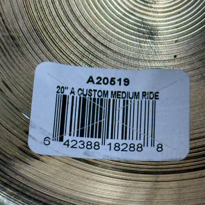 Zildjian 20" A Custom Medium Ride Cymbal - Brilliant image 5