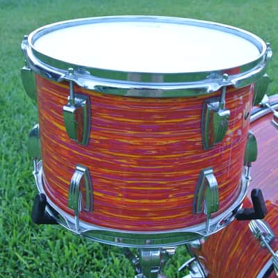 CLEAN! LUDWIG USA CLASSIC MAPLE SERIES 22/13/16 MOD ORANGE DREAM DRUM SET! RL862 image 6
