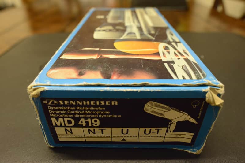 Sennheiser MD419 Vintage Mic MD 419 Dynamic Cardioid Microphone