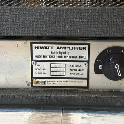 1972 Hiwatt DR103 Custom 100 2-Channel 100-Watt Guitar Amp Head 1969 - 1984 - Black image 8
