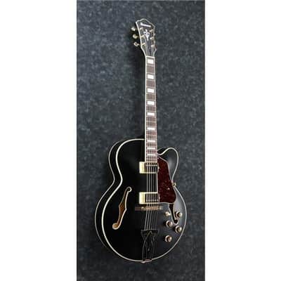 Ibanez Artcore Series AF75G Electric Guitar, Bound Rosewood Fretboard, Black Flat image 5