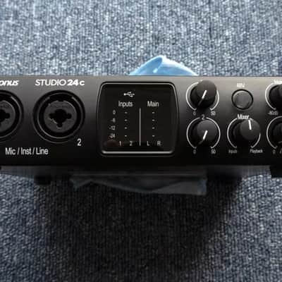 PreSonus Studio 24C 2x2 USB-C Audio / MIDI Interface 2019 - Present - Black image 3