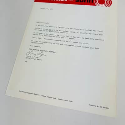 Sunn Coliseum Lead & Coliseum Bass Dealer Promotion Pack 1971 image 10