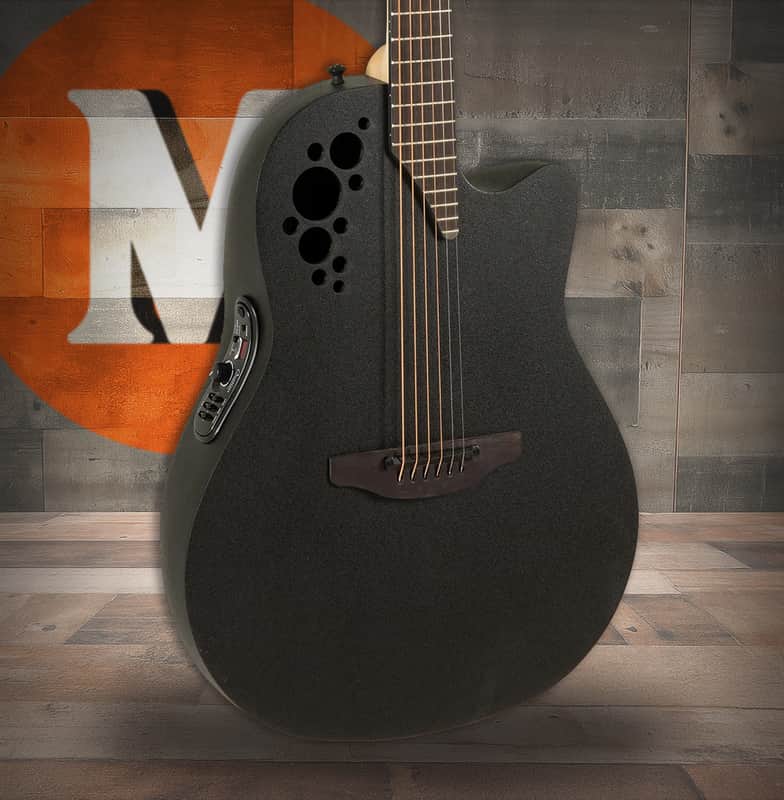 Ovation Pro Series Standard Balladeer E-Acoustic Guitar 2751AX-5 Black 12-String (2751AX-5-G)