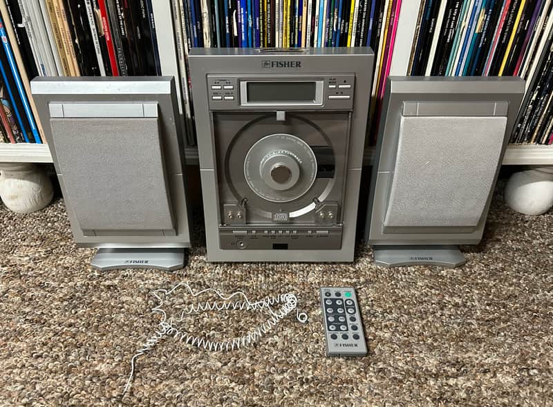 Fisher SLIM-1400 Vertical CD Player w/ Digital AM/FM Stereo Tuner TESTED READ