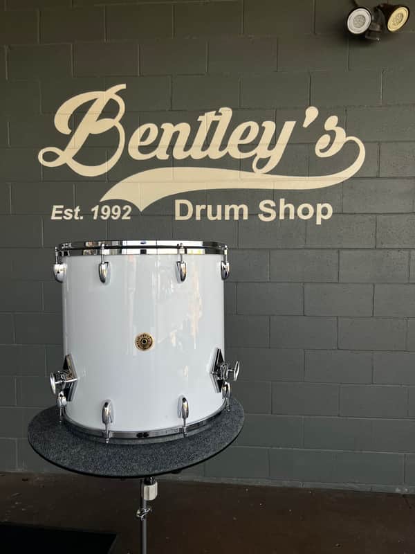 Gretsch USA Custom 16x16" Floor Tom in Solid White Nitron image 1