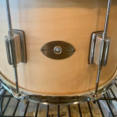 Rogers Powertone Reissue 8x14" Wood Shell Snare Drum 2021 Satin Natural image 2