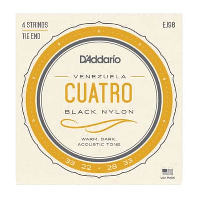 D'Addario EJ98 Black Nylon Cuatro-Venezuela Strings image 1