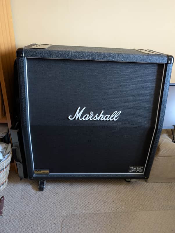 Marshall 1960AV Vintage 280-Watt 4x12" Angled Guitar Speaker Cabinet - 2009 - Black image 1
