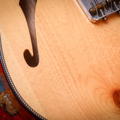 FENDER USA Custom Shop Knotty Pine Telecaster Thinline "Aged Natural + Rosewood" (2020) image 12