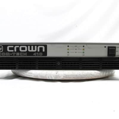 Crown Com-Tech 410 2-Channel Commercial Power Amplifier 1990s - Silver and Black image 2