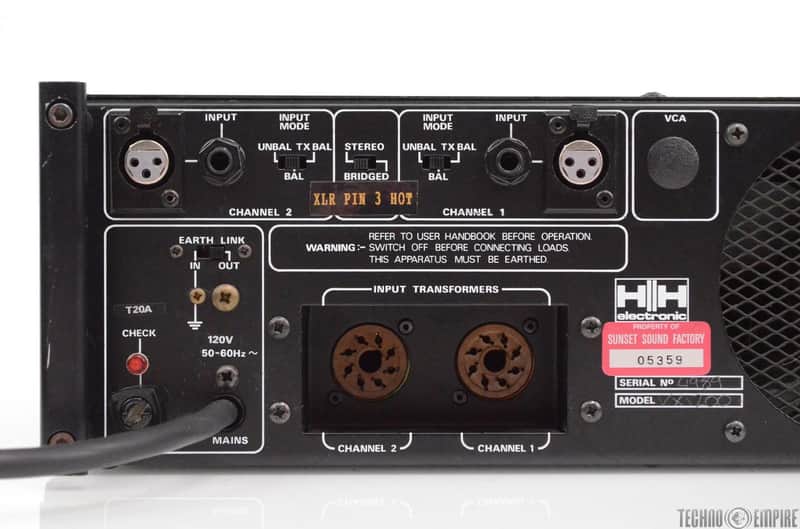 HH Electronic VX-1200 Mos-Fet Power Amplifier Sunset Sound Factory