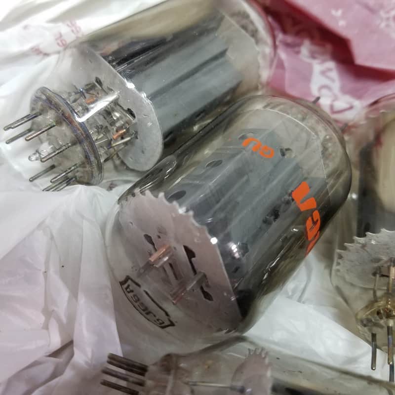 Sylvania etc. Pair (2) 6JG6A Novar AT1000 Weak Vacuum Tubes Beam Pentode 1970-1987 image 1