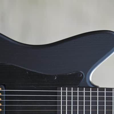 ESP LTD Alex Wade AW-XJ7 Baritone Evertune - Black Open Grain Satin image 4