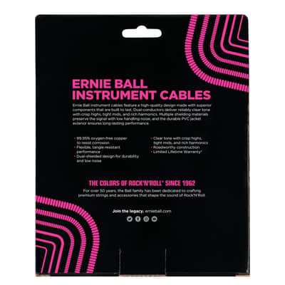 Ernie Ball Coiled Instrument Cable Straight/Straight 30ft - Black image 3