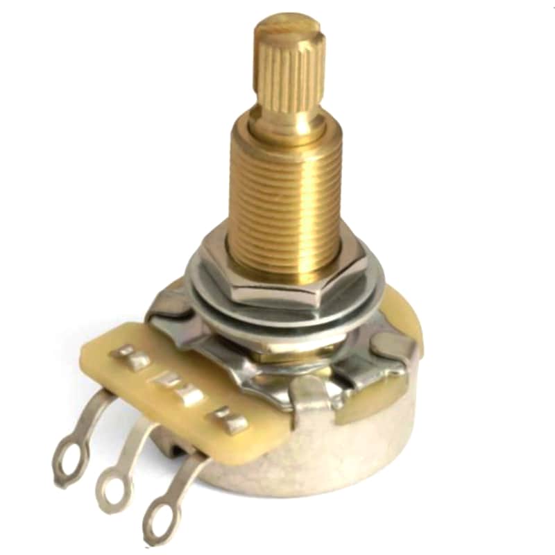 CTS 500K Linear Taper Pro Guitar Pot w/ Long Brass Shaft image 1