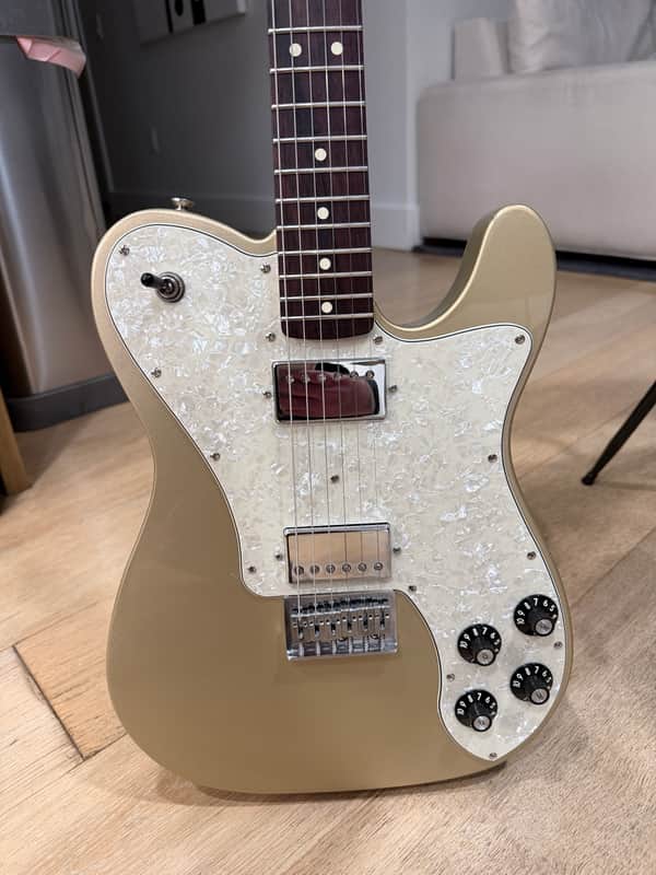 Fender “Chris Schiflet foo fighters” Telecaster deluxe 2016-2022 - Shoreline gold image 1