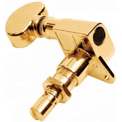 Grover 406G6 Mini Rotomatic Locking Tuners 6 In-Line Gold Finish image 4