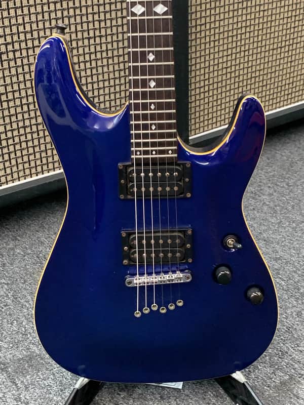 Schecter C-1 Diamond Series Blue with case image 1