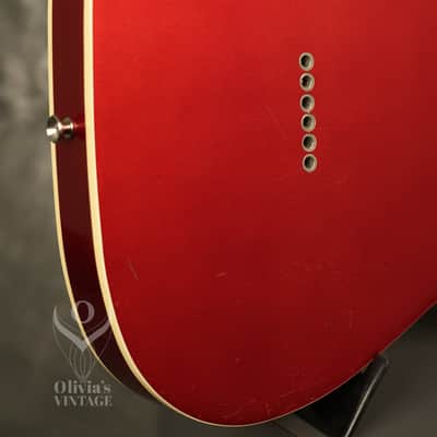 1985 Fender '62 reissue Custom Telecaster Double Bound Candy Apple Red MIJ Japan image 13
