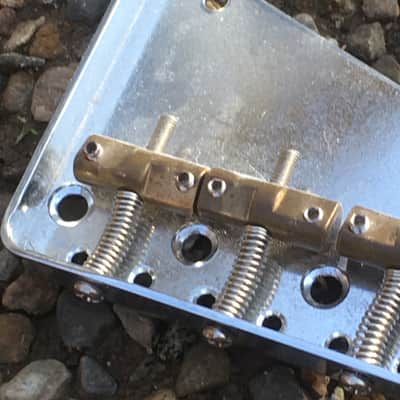 Relic Tele Ashtray Bridge Nickel Old Aged Compensated Brass Saddles For Fender image 4